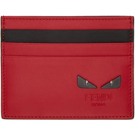 fendi black bag bugs card holder|fendi card holder for women.